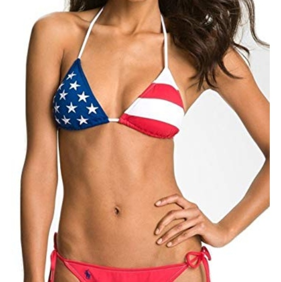 american flag swimsuit top